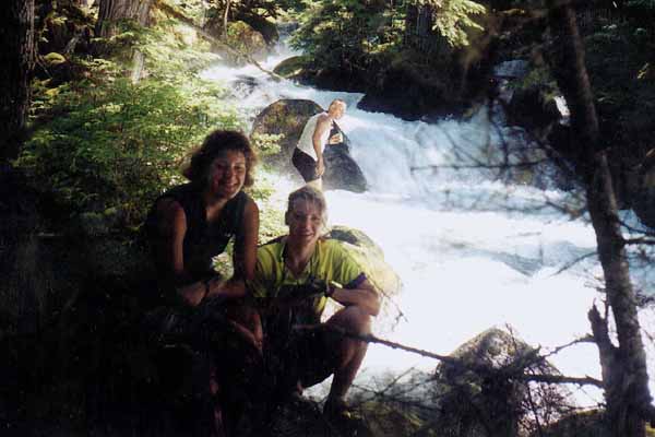 Denise (L), Carol, and Mehran (R) take a break.