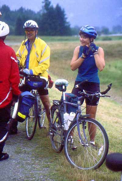 Werner & Denise on Pitt Meadow Dyke Trail near Vancouver.