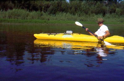 Guido Trying Out Sea Kayaking.