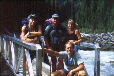 Group on Horsethief Ck Bridge.