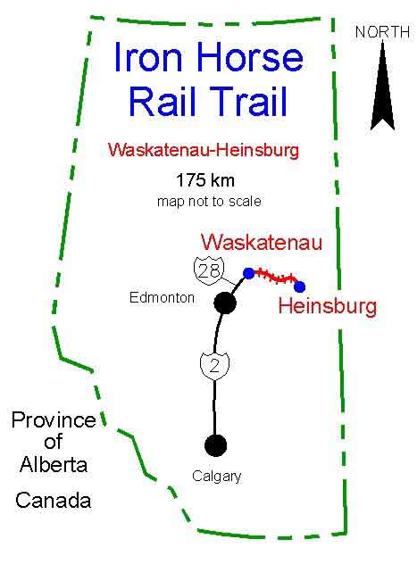 Locator map for Iron Horse Rail Trail.