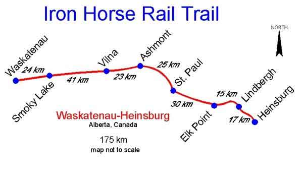 Iron Horse Rail Trail Route.