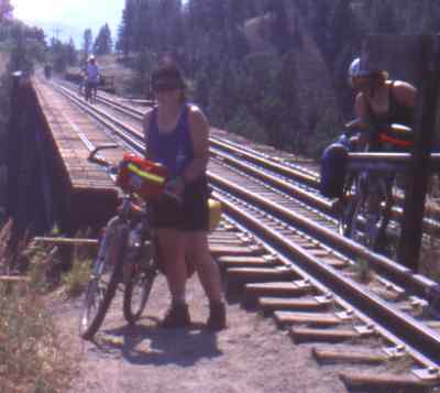 Trout Creek trestle south of Summerland looking south.