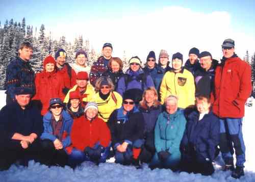 2000 Group Pic at Elizabeth Parker hut.