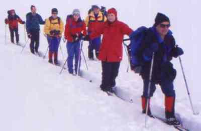 Ascending the Opabin Palateau.