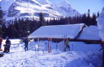Elizabeth Parker hut. Yukness mountain in background.