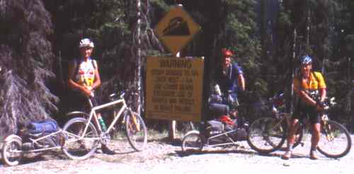 Victoriously summiting Gray Creek Pass.