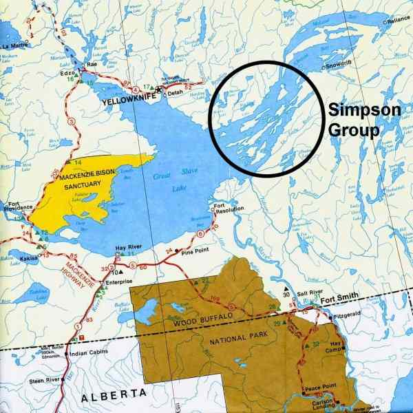 Map of Simpson Islands