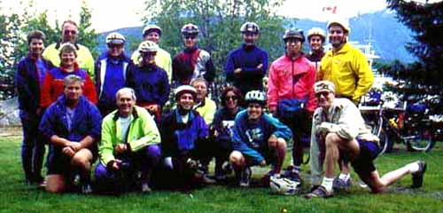 1996 Group Photo at Galena Rest Stop on Upper Arrow Lake.